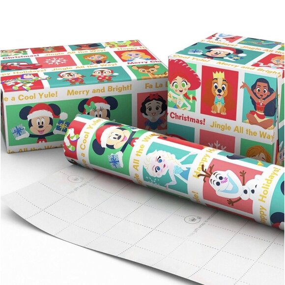 Hallmark Wrapping Paper Disney 100 Years Of Wonder Jumbo Roll Christmas 70 sq ft - Picture 3 of 5